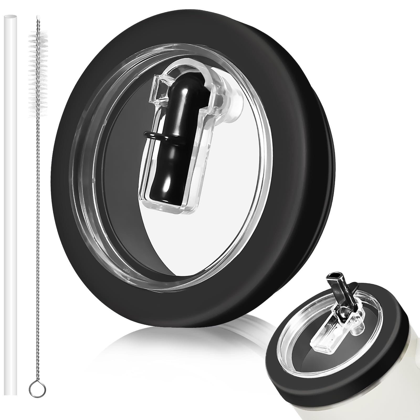 Stanley Cup Ersatzdeckel - Set mit Trinkhalmen und Bürste 🥤🎁