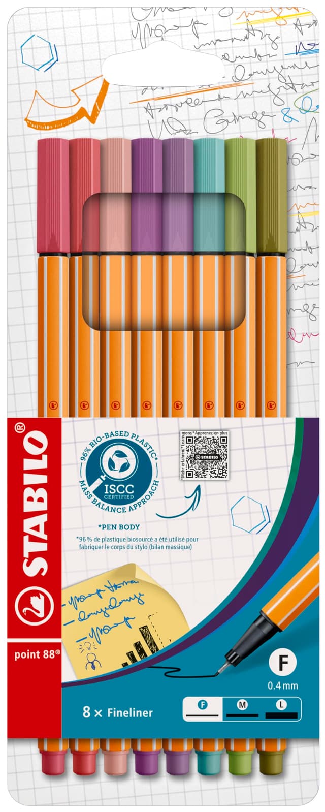 🎨STABILO - Fineliner - point 88-8er Pack - mit 8 verschiedenen Farben🖊️