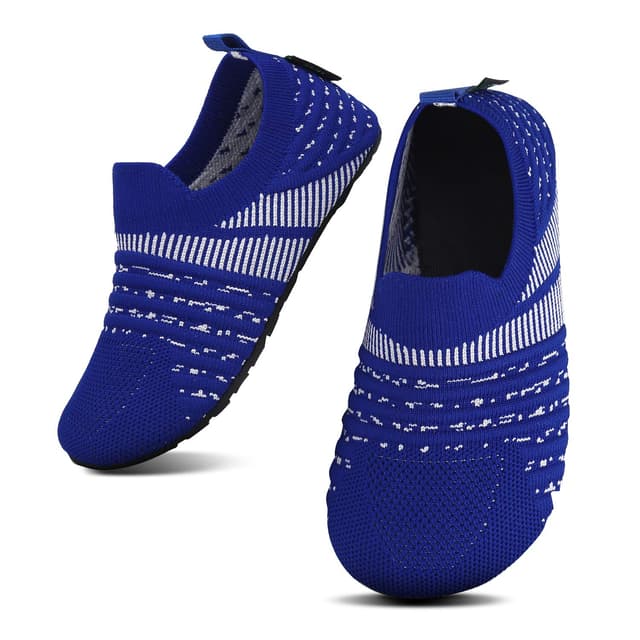 SAGUARO Kinder Hausschuhe Pantoffeln Jungen Mädchen Ultraleicht Weich Kleinkinder Hüttenschuhe 🌟 Gr.18-35 32/33 EU Hellblau