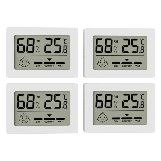 🌡️🌬️ 4 Stück Thermo-Hygrometer Thermometer Hygrometer innen