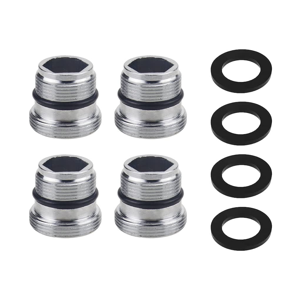 🚿🔧 UYUYong 4 Stück Wasserhahn Adapter M18, 5 auf M22 Gewindeadapter -Silber 🚰