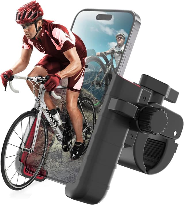 🚲 Handyhalterung Fahrrad & Motorrad 📱 Moman PMS1 - 360° Drehbarer Lenkerhalter