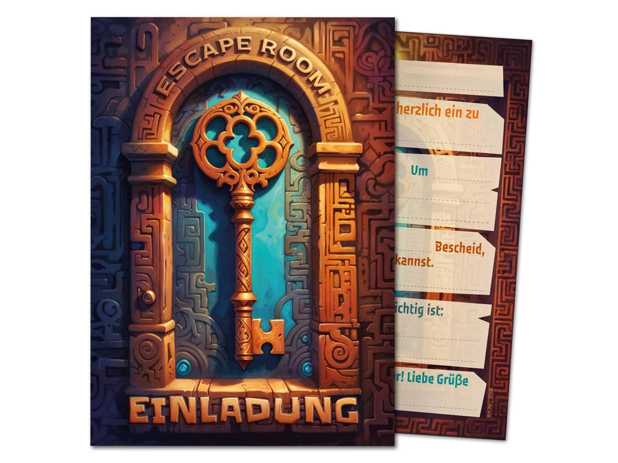 🎉🎂 12 Einladungskarten Kindergeburtstag Escape Room Jungen Mädchen 🕵️‍♂️🕵️‍♀️