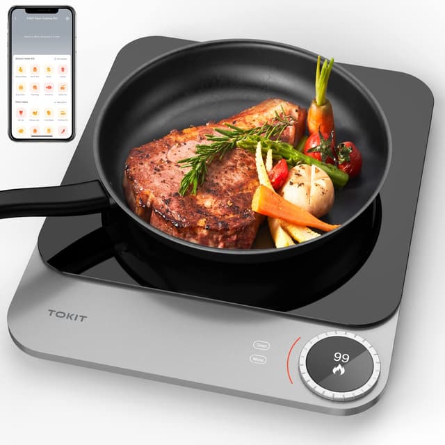 TOKIT Induktionskochfeld 2100W Einzel Induktionskochplatte tragbar 🍳
