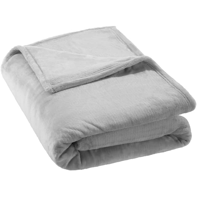 tectake® Kuscheldecke Cashmere Feeling Mikrofaser Microfaser Decke Tagesdecke + Tragetasche -Diverse Farben und Größen- (Grau, 220x240cm) Grau 220x240cm 🛋️