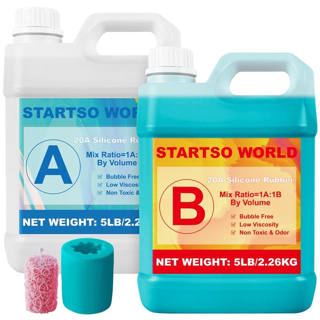🌟🛠️ STARTSO WORLD Flüssiges Silikonkautschuk 4L/4.5kg 20A Silikon Formenbau Kit