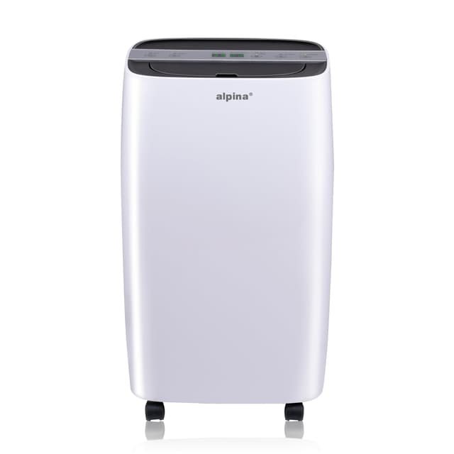🌬️ alpina Luftentfeuchter Elektrisch - Raumentfeuchter 220W - Räume bis zu 100M³ - Extra Leise 46dB - Entfeuchtet bis zu 10L pro Tag - Timerfunktion 1-24 Stunden - Luftfeuchtigkeitseinstellung - Weiß Luftentfeuchter 220W