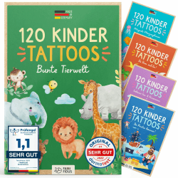 Famifidus 120 Hautfreundliche Kinder Tattoos 🐘🧒🎁 Angebot bei HelloDeals