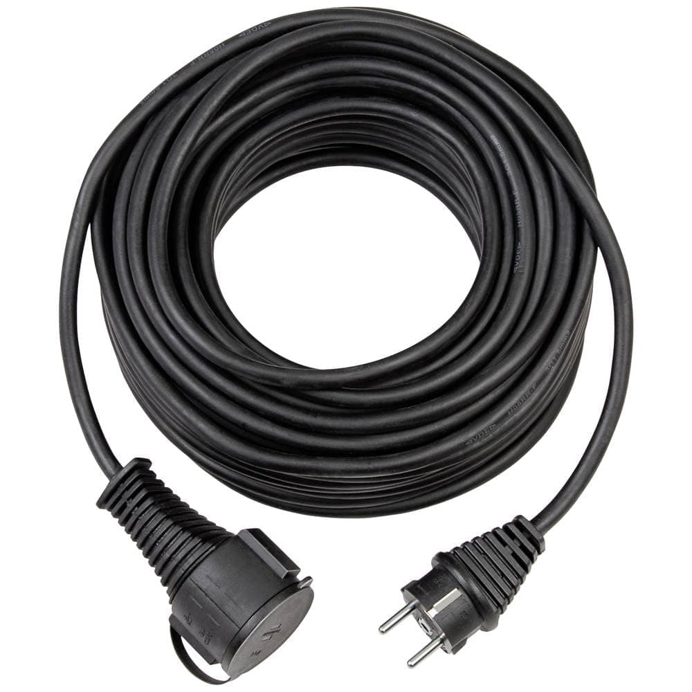 🔌🌿 Brennenstuhl Qualitäts-Gummi-Verlängerungskabel 10m (IP44, Kabel für außen) schwarz 10m Single - Angebot!