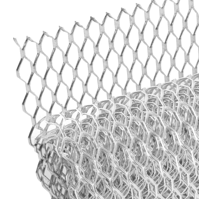 🏎️ AggAuto 100×33cm Silber Renngitter | Aluminiumlegierung Streckgitter