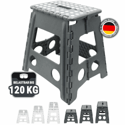 🌟 ZOLLNER Tritthocker faltbar 🌟 - Klapphocker für Kinder und Erwachsene bis 120kg Angebot bei HelloDeals