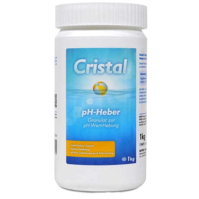 🌊🔝 Cristal pH-Plus Granulat 1 kg für Whirlpools & Spas | Effektive pH-Erhöhung