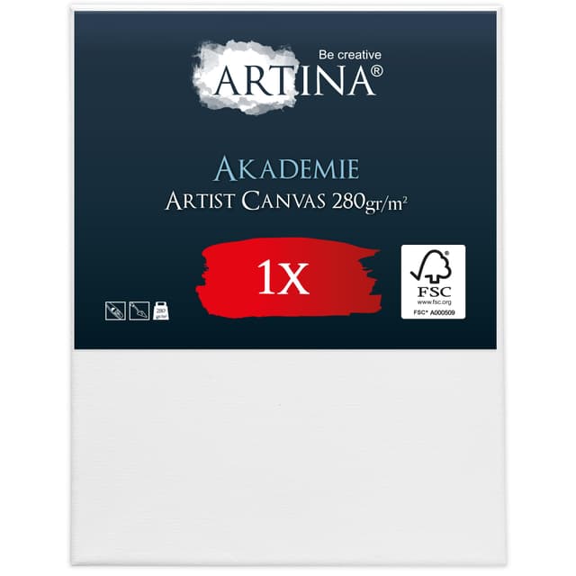 Keilrahmen Leinwand zum Bemalen 80x100 cm 🎨 Artina FSC® Leinwand