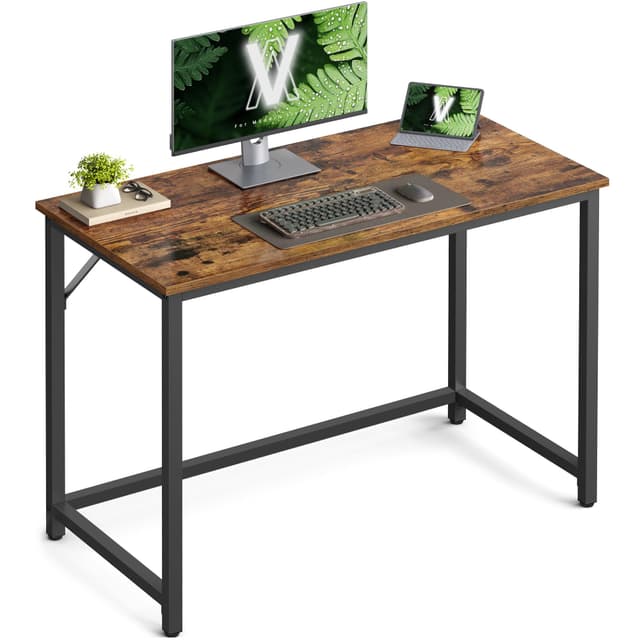 VASAGLE Schreibtisch, Kleiner Computertisch, Bürotisch, Industrie-Design