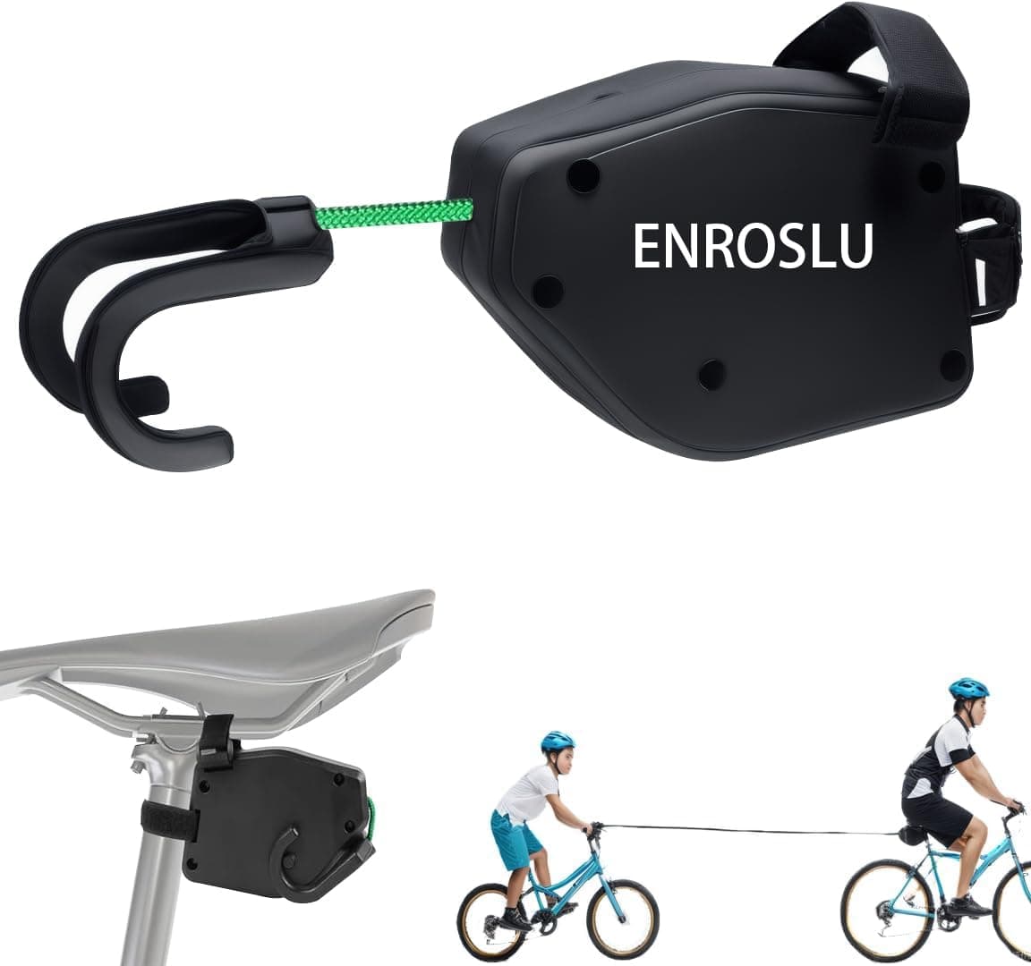 🚴‍♂️ Aktualisierung Kinder Fahrrad Abschleppseil | 2.5m Einziehbarer Eltern Kind Fahrrad Abschleppseil 🚴‍♀️ | Zugsystem Tragfähigkeit 550 lb | Mountainbike and Radfahren Stretch Zuggurt - Patent Design