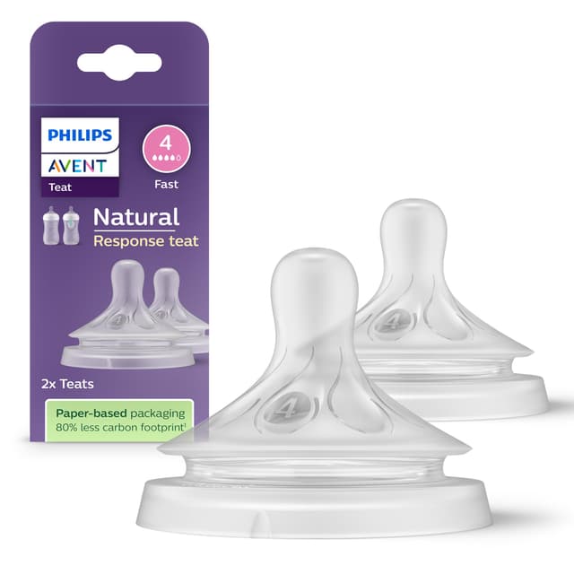 🍼 Philips Avent Natural Response Sauger - 2x Sauger für Babyflaschen 3m+ | Stufe 4 🍼