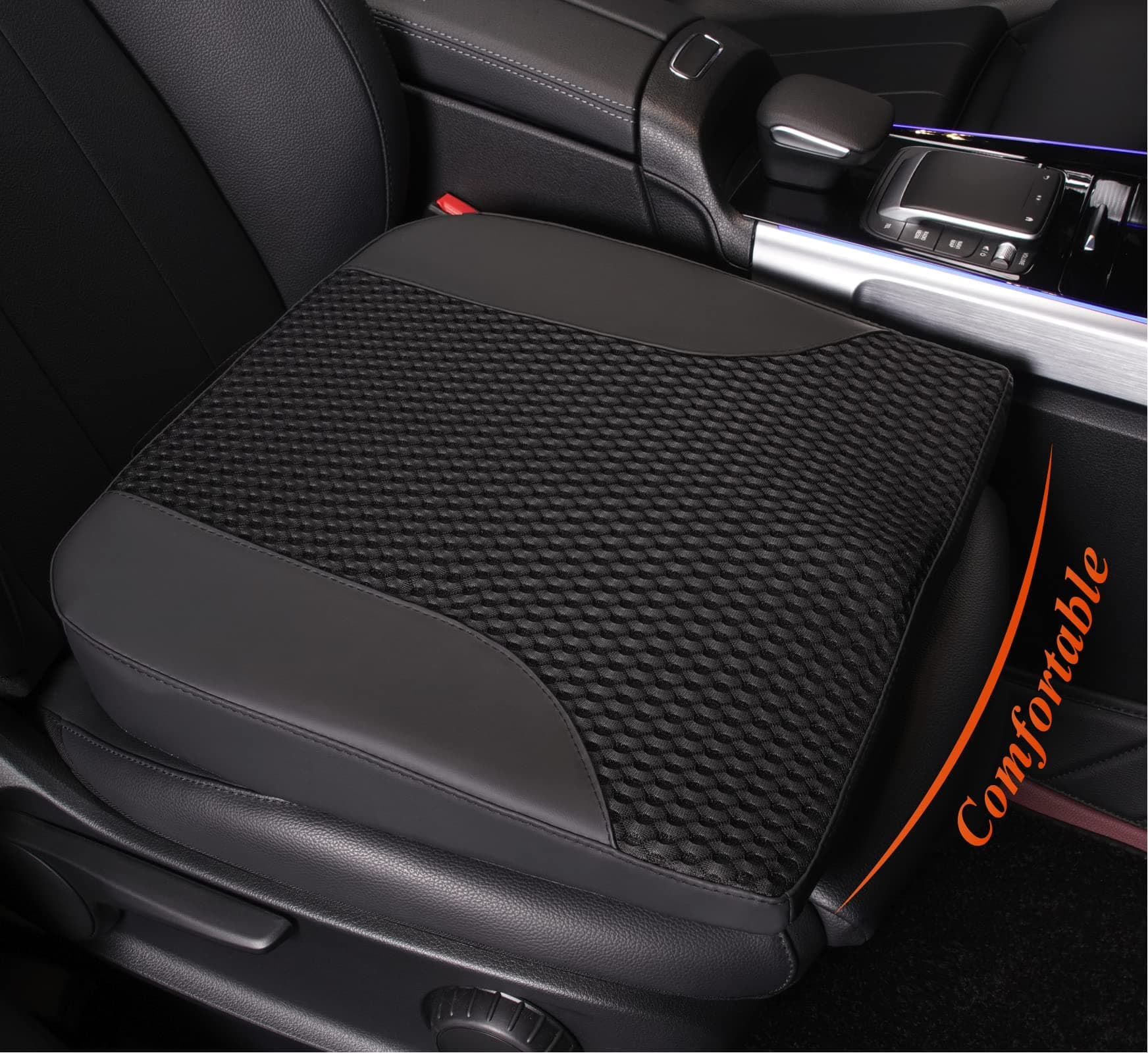 🚗👑 Kingphenix Autositzkissen aus Memory Foam - Erhöht die Sitzhöhe, lindert Rückenschmerzen