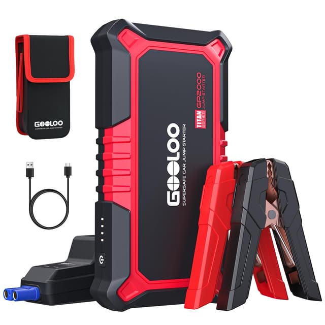 🚗 GOOLOO GP2000 Auto Starthilfe Powerbank - 2000A Spitze Starthilfe!