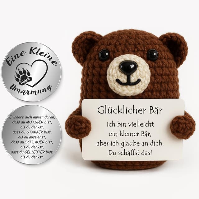 Tixlux Pocket Hug Glücklicher Bär und Umarmung Glücksbringer 🐻😊