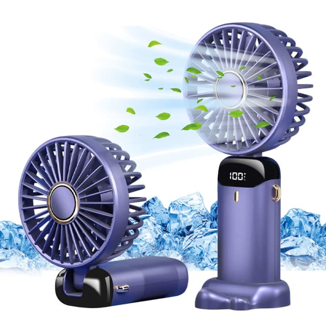 🌀 Jsdoin Handventilator: Tragbarer Mini Ventilator (Violett) 🌀