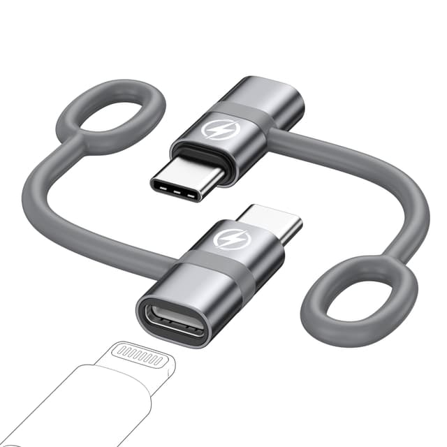 RAVIAD Lightning auf USB C Adapter 60W 2Stück, Grau 📱💻⚡