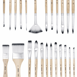 Artecho Pinselset Acrylfarben | Pinsel Set für Aquarell, Öl, Steinmalerei, Nagelpinsel | 24 Stück Angebot bei HelloDeals