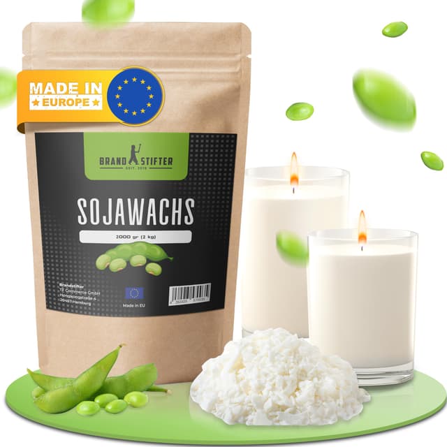 Premium Sojawachs 2 kg zum Kerzen Gießen 🕯️🌱 | Veganes Kerzenwachs