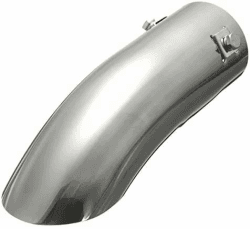 🚗 C-FUNN Chrome 60Mm Auto Curved Endrohr Endrohr Auspuff Stoßstange Trim Stahl 🚗 Angebot bei HelloDeals