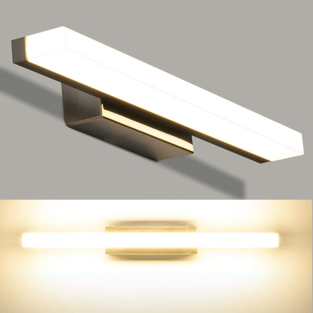 LED Spiegelleuchte 40cm 4000K Naturweiß IP44 Edelstahl Badleuchte 🌟