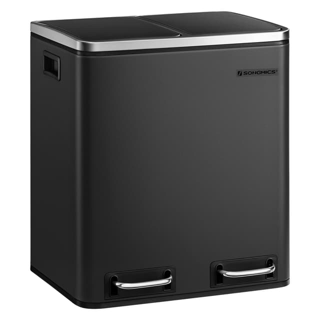 🗑️🌿 SONGMICS Mülleimer Küche, 2 x 15 Liter, Mülltrennsystem 2 Fächer inkl. 15 Müllbeutel - Angebot