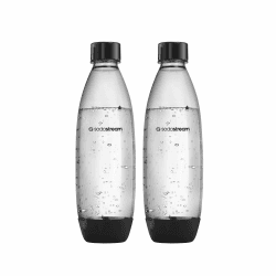 SodaStream 0,8L BPA-freie FUSE Kunststoffflasche schwarz | Spülmaschinengeeignet | Kompatibel mit DUO, E-DUO, Terra, uvm. | 2er-Pack Flaschen 1 l Spülmaschine Angebot bei HelloDeals