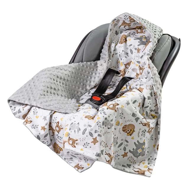 👶🧸 Medi Partners Einschlagdecke Baby Babyschale 100% Baumwolle für Sommer 85x85cm Kinderwagen Kuscheldecke