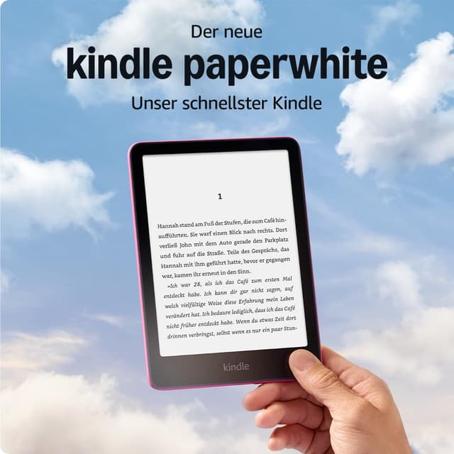 📚🌸 Zertifiziert und generalüberholt Amazon Kindle Paperwhite (16 GB) - Unser schnellster Kindle in Rosa 🌸📚
