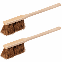 🧹🌿 2er Set Handfeger Langer Stiel Kokos - Made in Germany 🇩🇪 Angebot bei HelloDeals