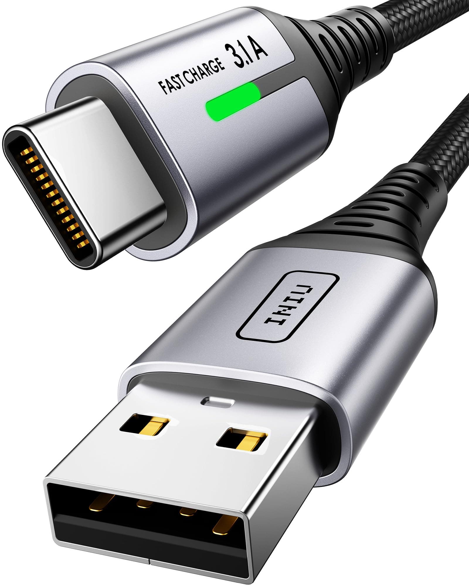 🔋📱 INIU USB C Kabel 2m Schwarz - Schnellladung für iPhone, Samsung, Google Pixel, Xiaomi usw.