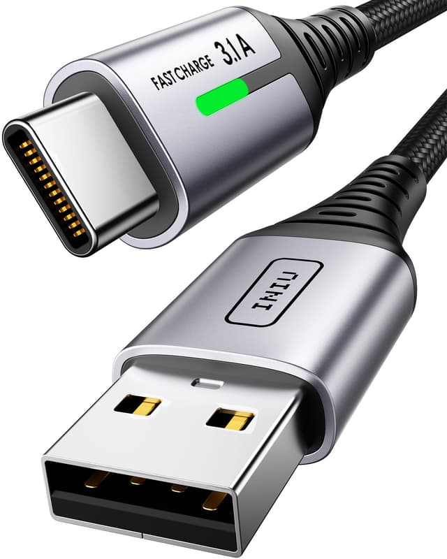 🔋📱 INIU USB C Kabel 2m Schwarz - Schnellladung für iPhone, Samsung, Google Pixel, Xiaomi usw.