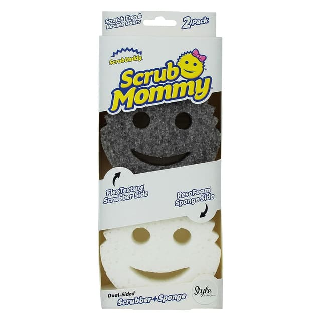 Scrub Daddy Scrub Mommy Putzschwamm 2er Pack - Topfreiniger Küchenschwämme mit FlexTexture und Smiley Design 😊