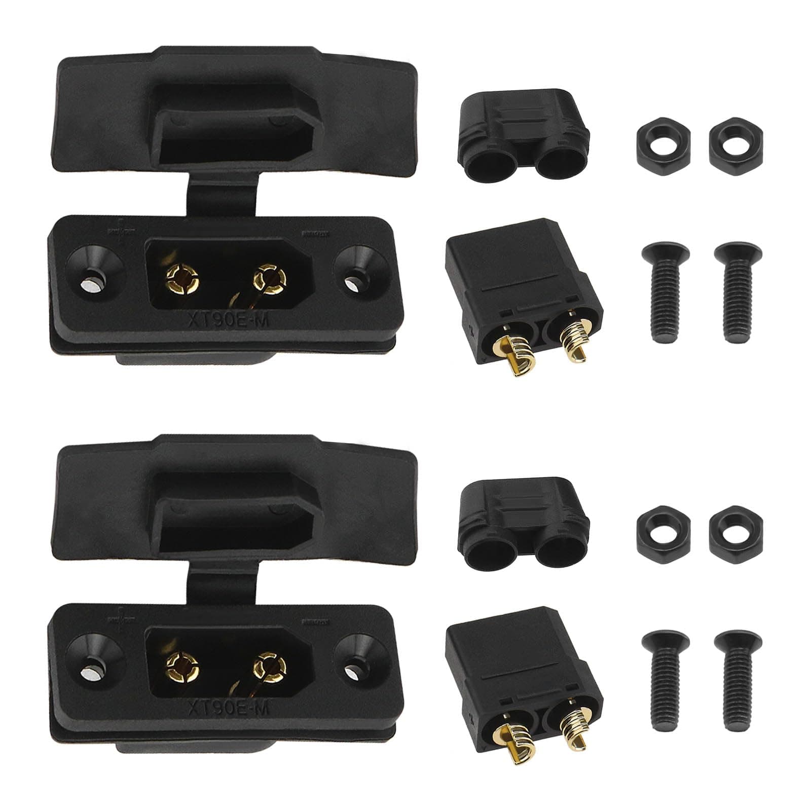 🔧🔌 Lord der Werkzeuge: 2 Paar XT90E XT90E-M Hochstrom-Montagestecker mit Gummikappe XT90