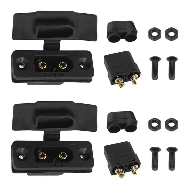🔧🔌 Lord der Werkzeuge: 2 Paar XT90E XT90E-M Hochstrom-Montagestecker mit Gummikappe XT90