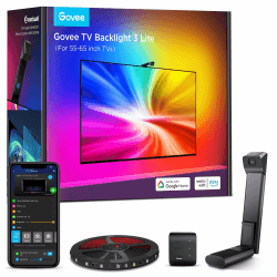 📺🌈 Govee TV Hintergrundbeleuchtung 3 Lite mit Fish-Eye Korrektur Funktion - Verbesserte Envisual Technologie! Angebot bei HelloDeals