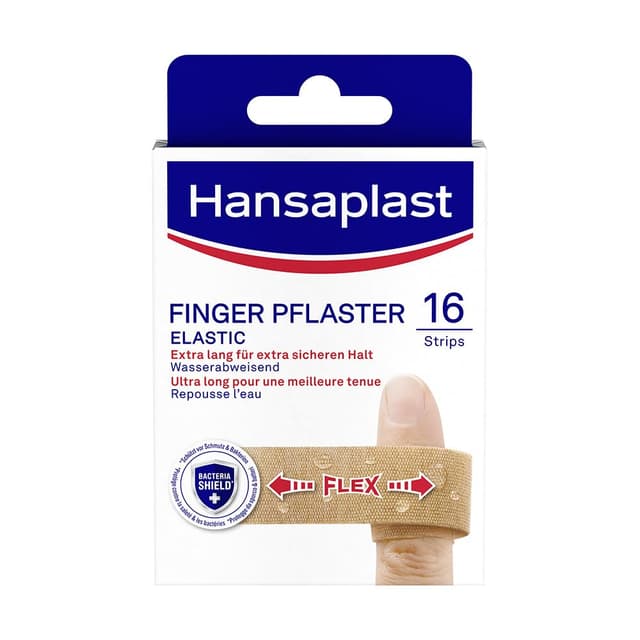 Hansaplast Elastic Fingerstrips Pflaster - Flexibles und atmungsaktives Fingerpflaster