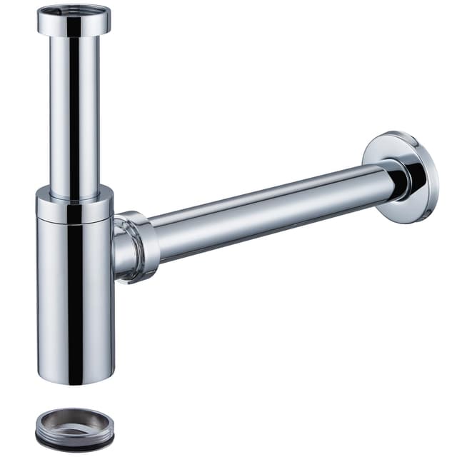 Kelleria Universal Siphon mit Reinigungsöffnung - Premium Designsiphon Ablaufgarnitur Röhrensiphon