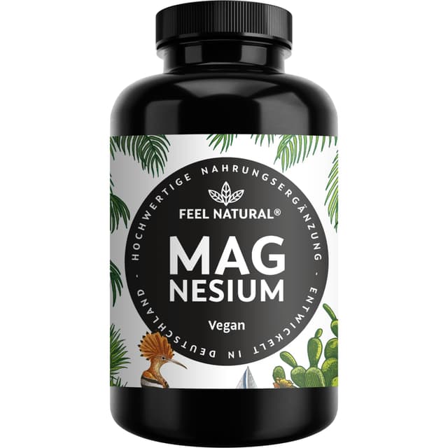 🌊 Magnesium hochdosiert Kapseln - 365 Stück (Jahresvorrat) 🌿