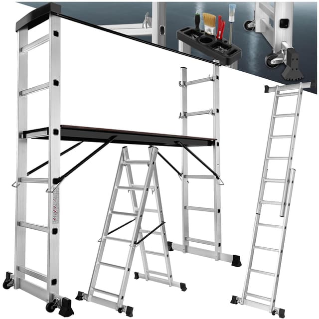 TecTake Gerüst 4 in 1 Mehrzweckleiter 🛠️🔝