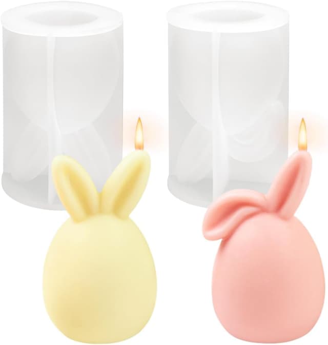 Mainiusi Silikonformen Gießformen Ostern 2 Stück 🐰🕯️