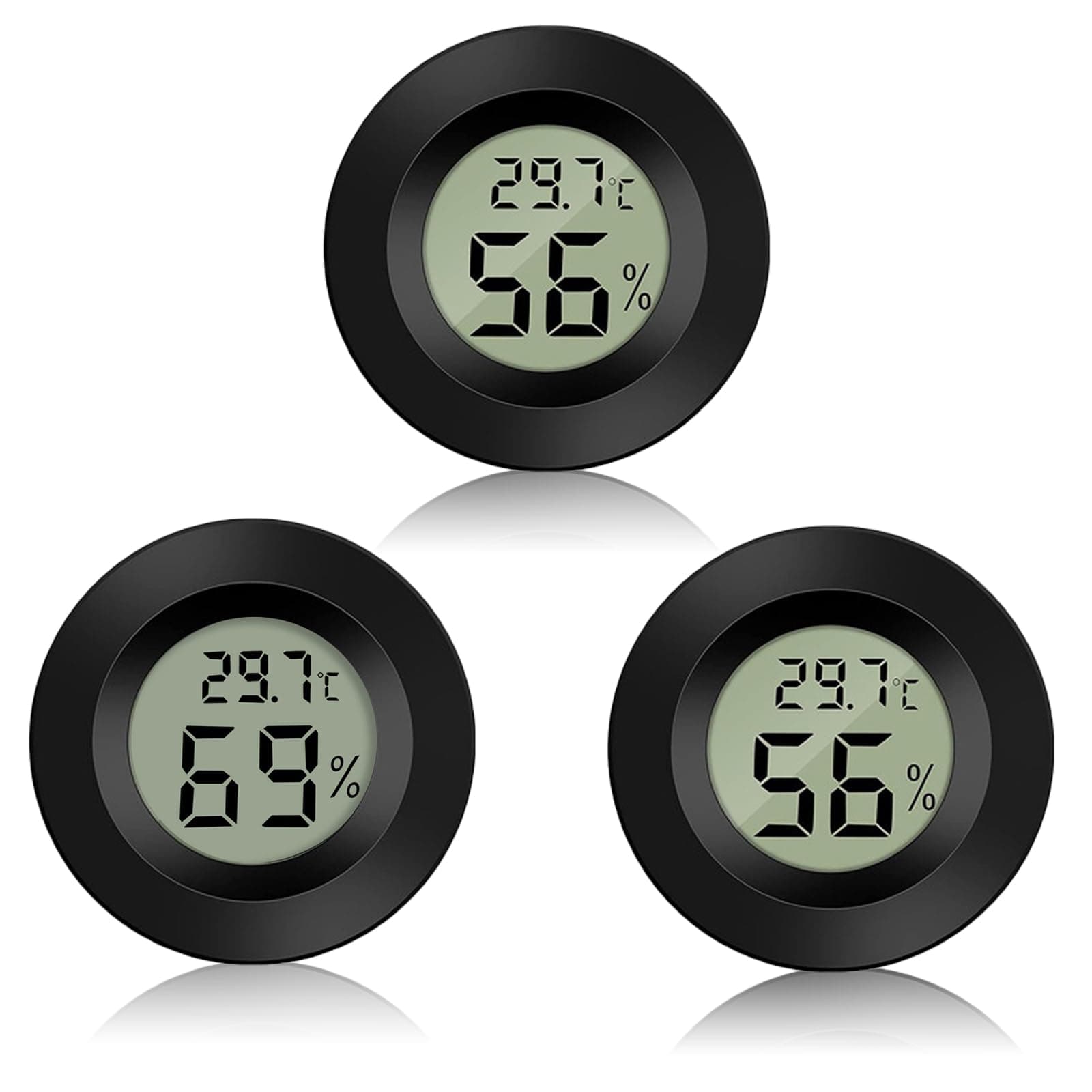 🌡️🌿 Funmo 3 PCS Mini Hygrometer Thermometer -50°C~+70°C 🌿🌡️