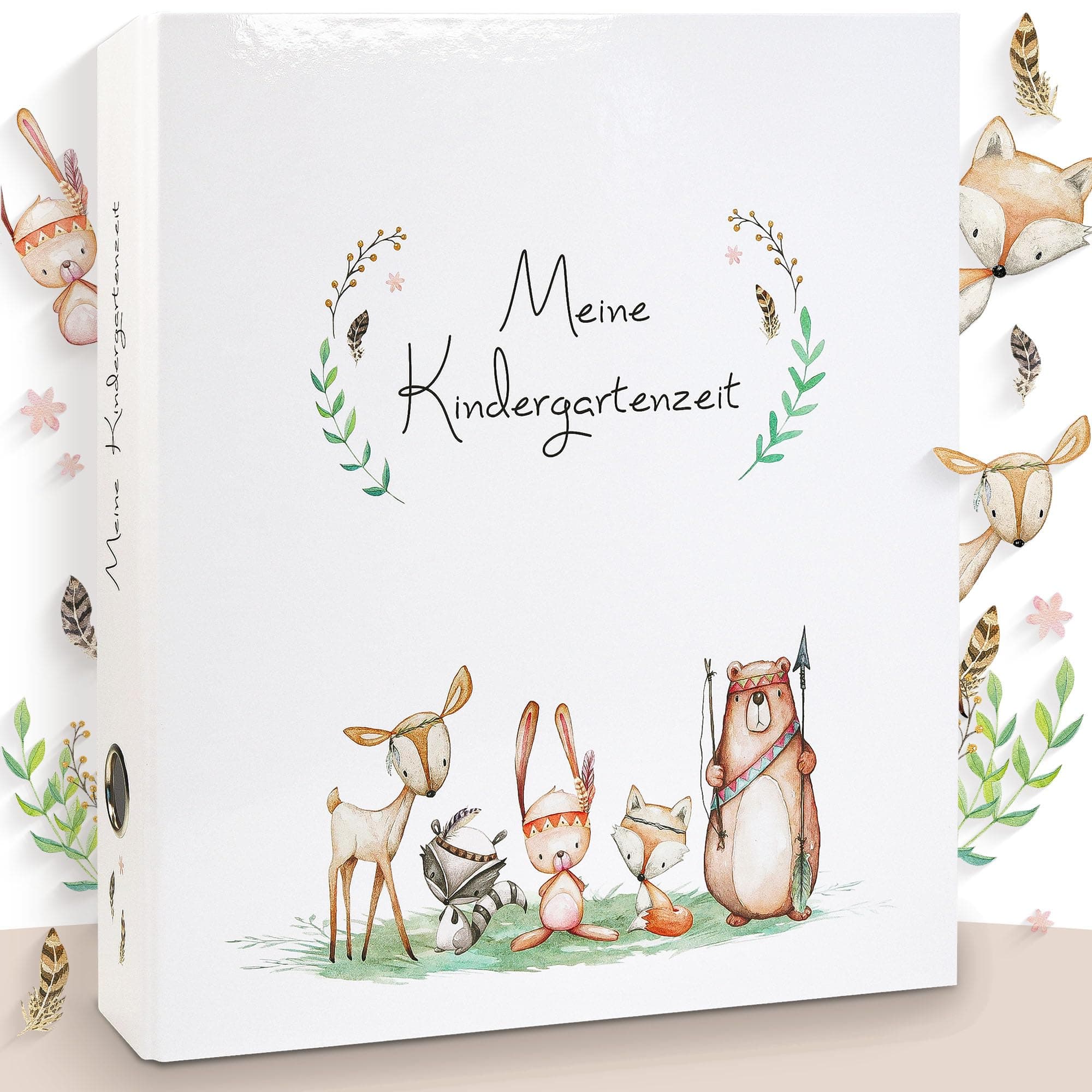 🎨OLGS Sammelordner Meine Kindergartenzeit | Erinnerungsordner, Kindergartenordner Tiere | Ordner für Kinder, Sammelmappe, Kindergarten🌟