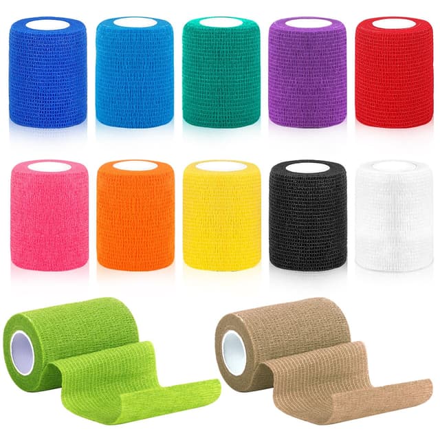 12 Rollen Selbstklebender Verband 7,5cm x 4,5m - YSWOVUO Haftbandage