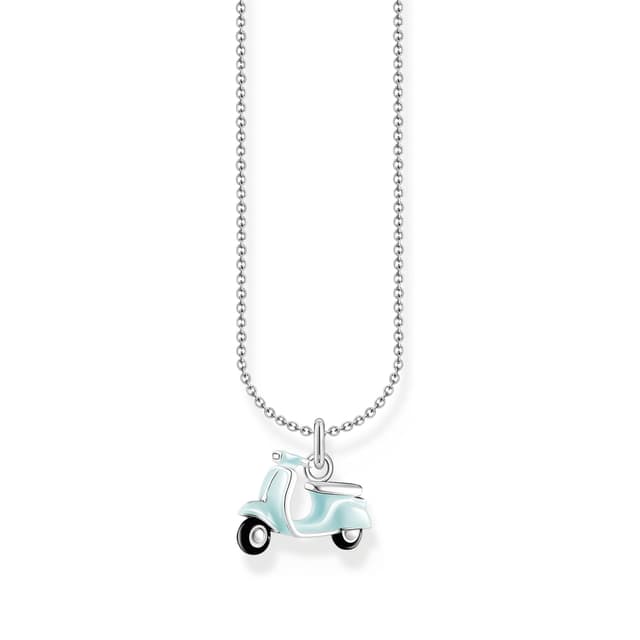 🛵 Thomas Sabo Kette mit mintfarbenem Motorroller-Anhänger 925 Sterlingsilber KE2217-041-7 🌟