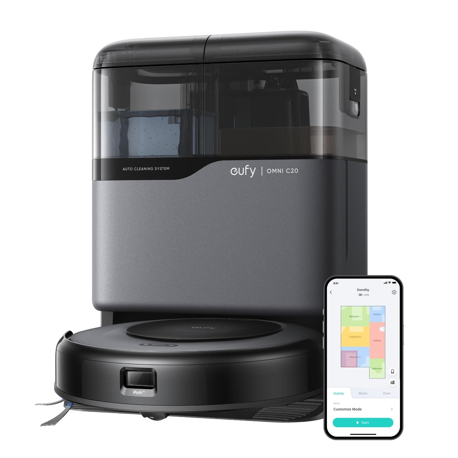 🤖🌪️ Eufy Saugroboter Omni C20 mit All-in-One-Station, Auto-Entleerung, Auto-Wasch- und Trocknungsfunktion mit Wischfunktion (Generalüberholt) - Deal!